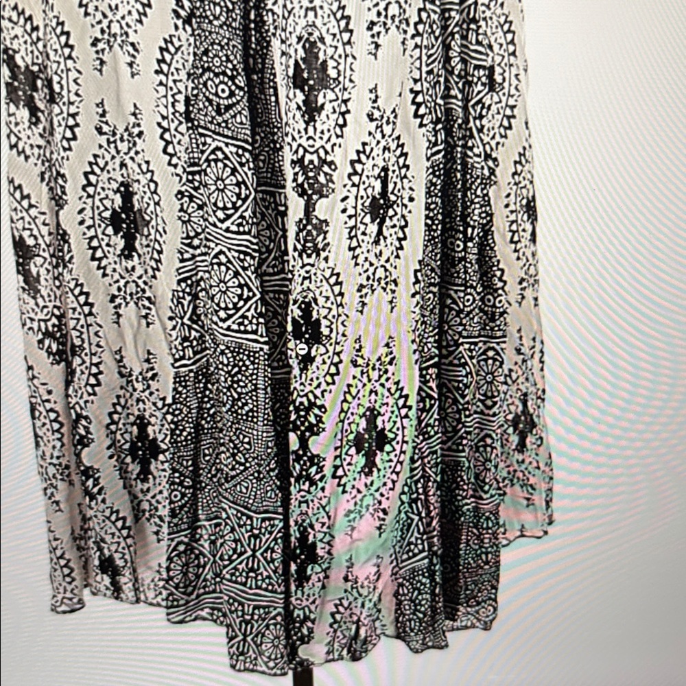 Free People Black White Medium Strapless Dress 💘  Maxi Long Excellent Condition - Picture 3 of 6